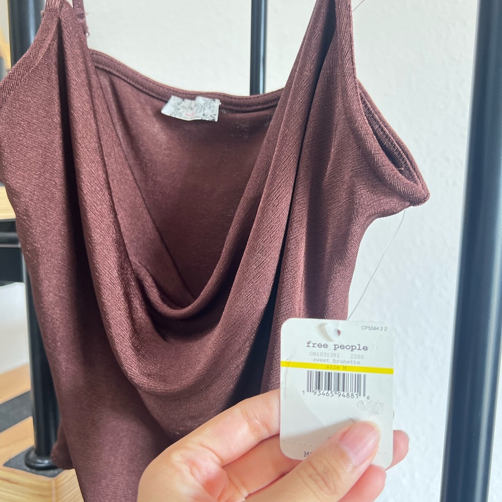 Free People Brown Cowl Neck Bodysuit - Picture 7 of 7